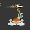 laser tower turret turntable sci-fi tower defense game tower defense sci-fi turret game turret game turret 3d model