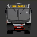 White And Red Bus With Red Arrow Design And JULAT Front Sign