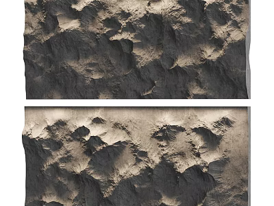 Textured Natural Stone Wall with Rough Surface and Neutral Tones 3d model