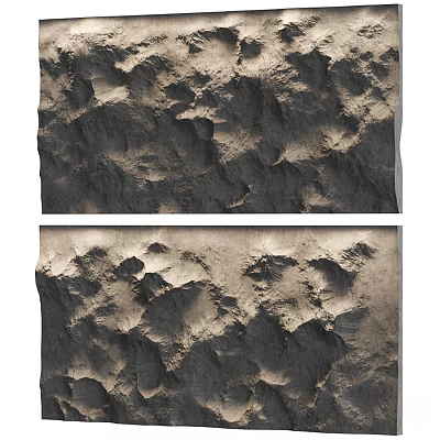 Textured Natural Stone Wall with Rough Surface and Neutral Tones 3d model