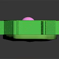 Colorful Organ And Hair Structure Model In Green Hexagonal Container