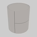 Minimalist White Cylindrical Nightstand With Two Drawers And Sleek Design
