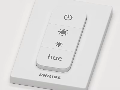 Philips Hue Smart Switch Panel With Power And Brightness Control Features 3d model