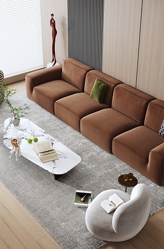 Sofa Combination Cream Style Multi-person Sofa Combination Lazy Sofa Chair Nordic Simple Sofa 3d model