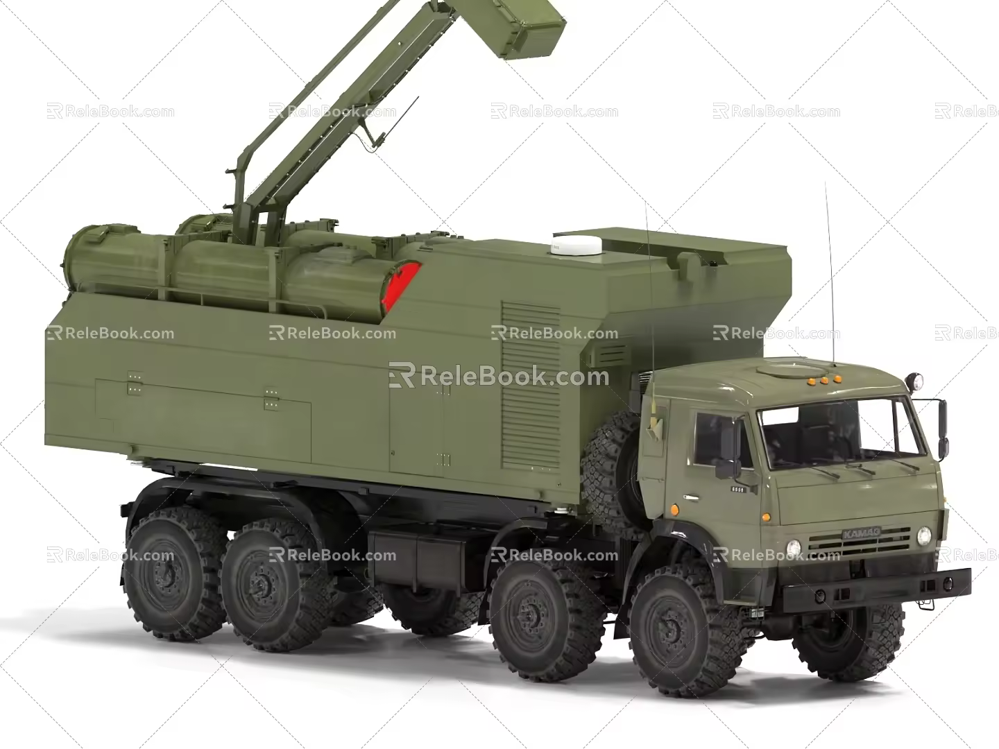 MLRS multiple rocket launcher system rocket launcher missile launcher long-range rocket launcher system missile system 3d model