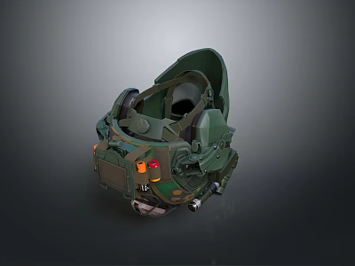 Military Green Camouflage Tactical Portable Weapon System With Multi component Functional Structure 3d model