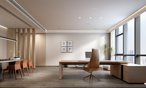 Modern Male Chairman's Office 3d model