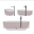 Brown Glass Bathtub Modern Sleek Design With Black Faucet Stand For Contemporary Bathroom Interior