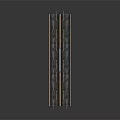 Blue And Yellow Striped Road Barrier With Reflective Divider Lines For Traffic Safety