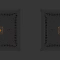 Traditional Black Lanterns With White Carved Bases And Burning Flame Inside