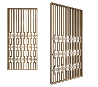 Modern Screen Partition Wooden Partition Screen 3d model