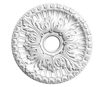 European-style lamp panel gypsum component carved 3d model