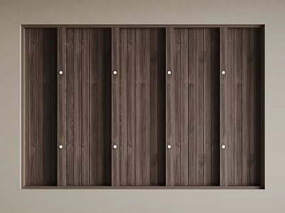 Modern Ceiling Design With Dark Wood Panels And Stylish Striped Patterns For Home Interior 3d model
