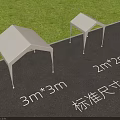 Food Festival Booth Tents in Standard Size 3m by 3m and 2m by 2m Design