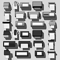 Modern Tissue Box Toilet Paper Box Roller Paper Box Hand Paper Box 3d model
