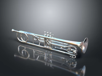 Silver Metal Household Item With Shiny Surface And Reflective Base 3d model