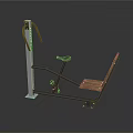 Modern Building Interior Gym Space Featuring Fitness Equipment With Wooden Seat