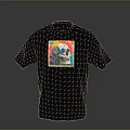 Stylish Black T-shirt With Colorful Skull Graphic Design For Daily Use