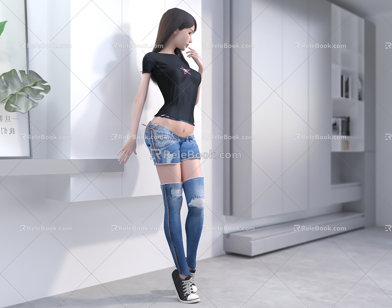 modern woman. 3d model