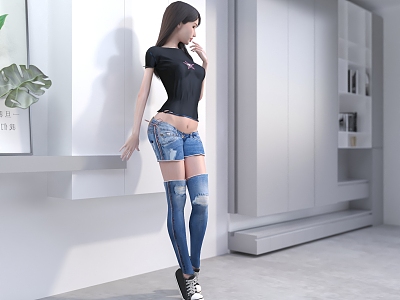 modern woman. 3d model