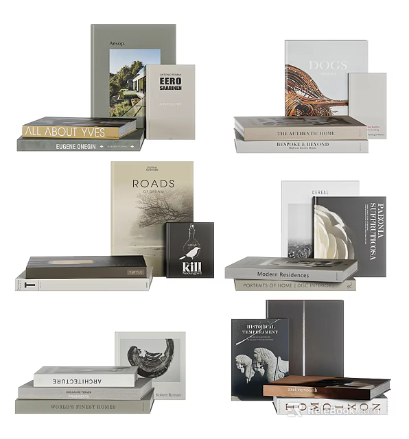 Stylish Books And Magazines With Diverse Cover Designs Stacked Display Various Themes 3d model 