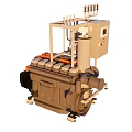 Industrial Processing Equipment With Control Panel And Motorized Pneumatic System Components