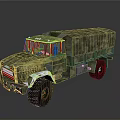 Military Camouflage Tank 3D Model Collectible With Detailed Tracks And Turret Design