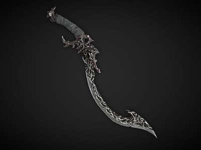 Scimitar Medieval Dark Fantasy Weapon model