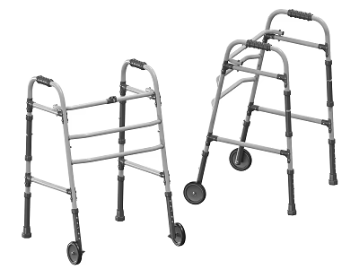 Medical Devices Adjustable Walkers With Stable Support And Mobility Wheels For Elderly 3d model