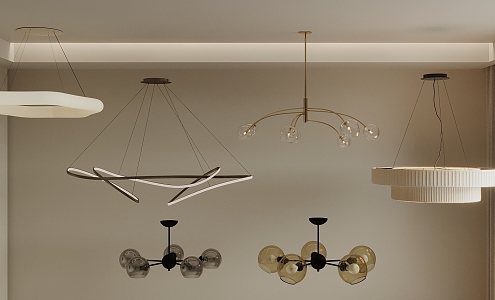 Art Chandelier Living Room Chandelier 3d model