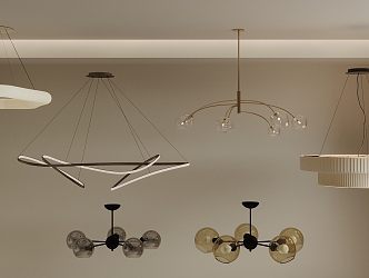 Art Chandelier Living Room Chandelier 3d model