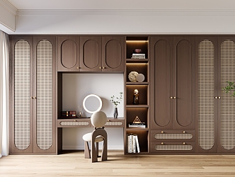 Rattan wardrobe dresser 3d model