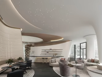 Modern Rest Area Sales Office Sales Center Marketing Center Negotiation Area Water Bar Area Front Desk Club Center 3d model