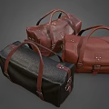 Stylish Leather Handbags In Different Colors With Durable Handles And Metal Buckles