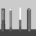 Modern Outdoor Lights With Various Decorative Column Designs For Exterior Use 3d model