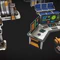 sci-fi computer cyberpunk computer sci-fi weapon control center sci-fi battery 3d model