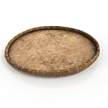 Round Handmade Bamboo Woven Tray For Household Use And Decorative