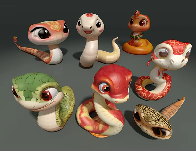 Snake Cartoon Snake 3d model