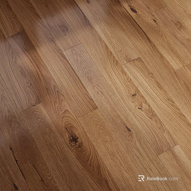 Natural Wooden Floor With Clear Wood Grain And Warm Texture Surface 3d model 