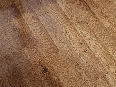 Natural Wooden Floor With Clear Wood Grain And Warm Texture Surface 3d model