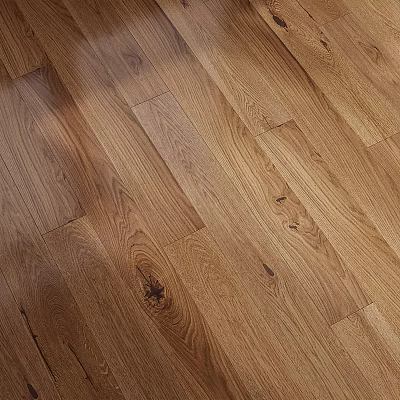 Natural Wooden Floor With Clear Wood Grain And Warm Texture Surface 3d model