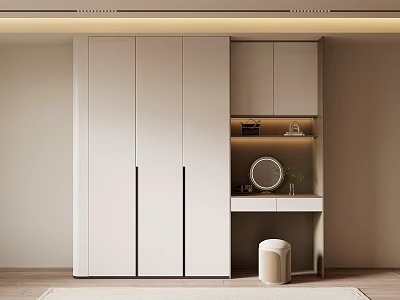 Modern Simple Wardrobe Dressing Table 3d model