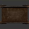Vintage Wooden Cart With Large Spoked Wheels And Rustic Open Structure