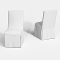 Modern single dining chair 3d model