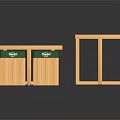 Two Different Wooden TREASURE Tables With Storage Bins And Simple Leg Design