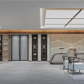 Modern Office Interior Design With Sofa Desk Chairs Gray Carpet And Large Windows