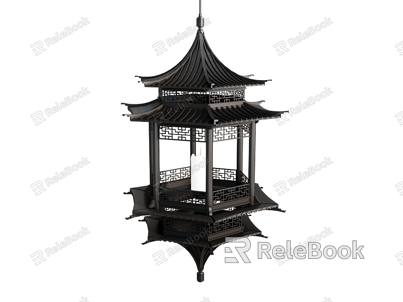 Chinese Chandelier Courtyard Chandelier Gazebo Chandelier Building Chandelier model