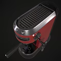 Stylish Red Coffee Machine For Daily Household Use In Modern Kitchen 3d model