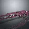 Futuristic Purple Sci Fi Weapon With Blade And Laser Components 3d model