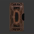 Vintage Office Appliance Featuring Mechanical Structure Copper Finish and Transparent Typing Component